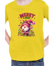 Детска Коледна Тениска Merry Bright