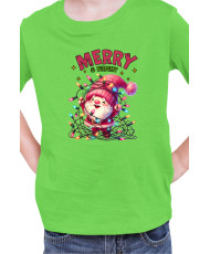 Детска Коледна Тениска Merry Bright