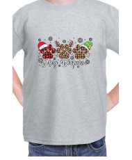 Детска Коледна Тениска Merry Woofmas 01 Весела Коледа Кученца