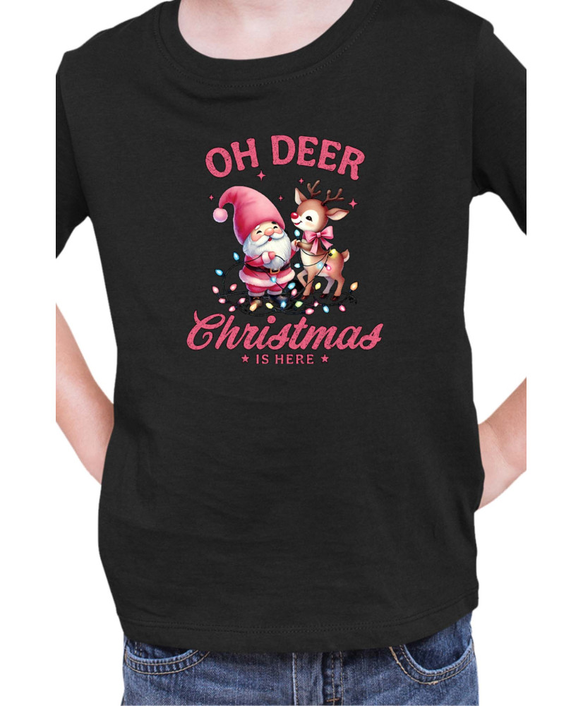 Детска Коледна Тениска Oh Deer Christmas Is Here Коледа е тук