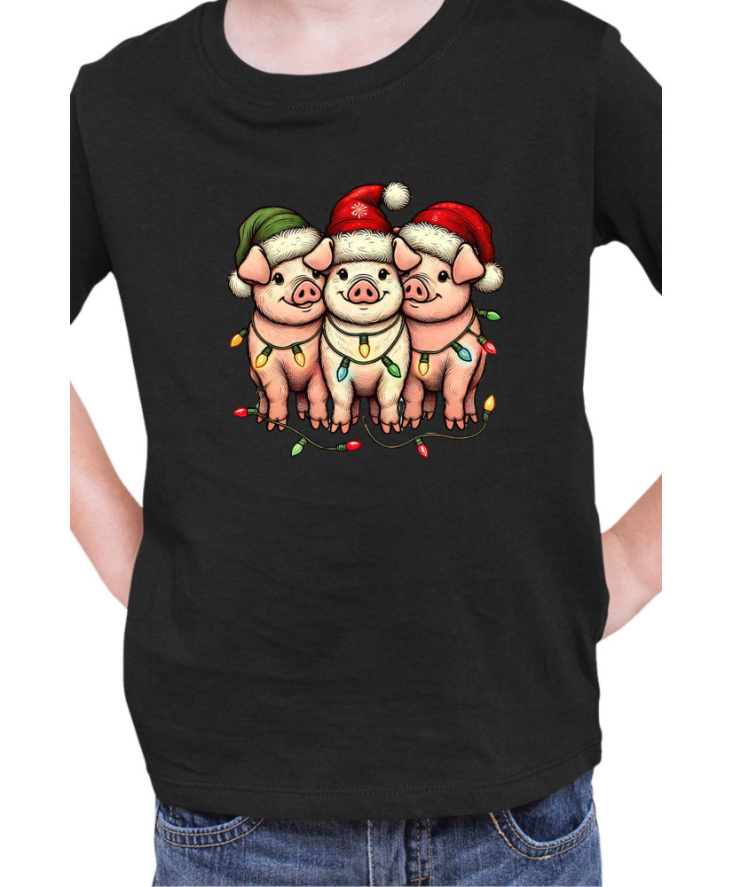 Детска Коледна Тениска Piggie Christmas Коледни прасенца