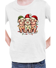 Детска Коледна Тениска Piggie Christmas Коледни прасенца