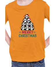 Детска Коледна Тениска Panda Christmas Tree Коледно Дърво от Панди