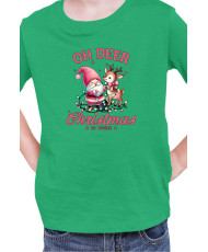 Детска Коледна Тениска Oh Deer Christmas Is Here Коледа е тук