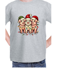 Детска Коледна Тениска Piggie Christmas Коледни прасенца