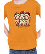 Детска Коледна Тениска Piggie Christmas Коледни прасенца