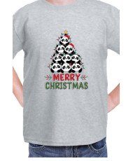 Детска Коледна Тениска Panda Christmas Tree Коледно Дърво от Панди