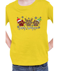 Детска Коледна Тениска Merry Woofmas 01 Весела Коледа Кученца