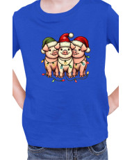 Детска Коледна Тениска Piggie Christmas Коледни прасенца