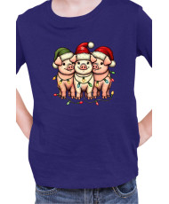 Детска Коледна Тениска Piggie Christmas Коледни прасенца