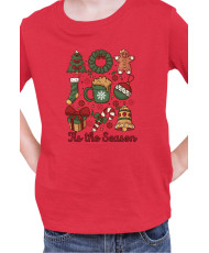 Детска Коледна Тениска This The Season Retro Coquette