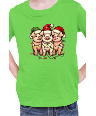 Детска Коледна Тениска Piggie Christmas Коледни прасенца