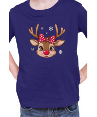 Детска Коледна Тениска Deer Girl Коледен Елен