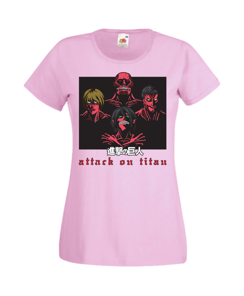 Дамска Тениска Anime Manga Attack On Titan The Titans Дамска Тениска Anime Manga Attack On Titan The Titans