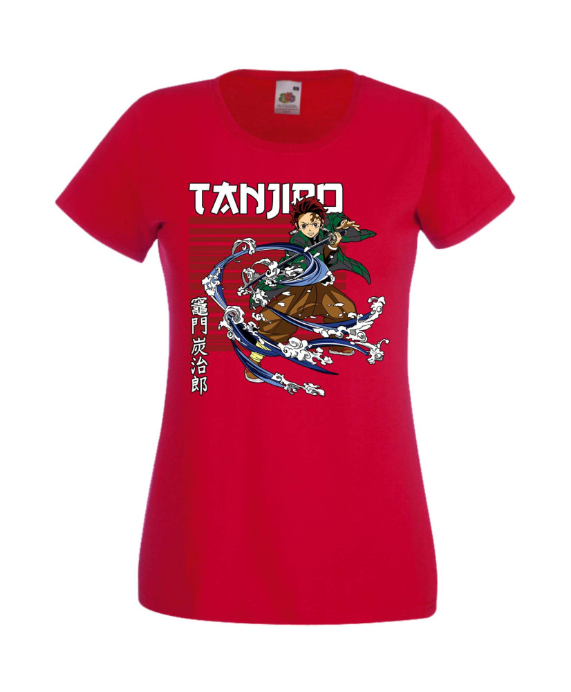 Дамска Тениска Anime Manga Demon Slayer Tanjiro Kamado 02 Дамска Тениска Anime Manga Demon Slayer Tanjiro Kamado 02