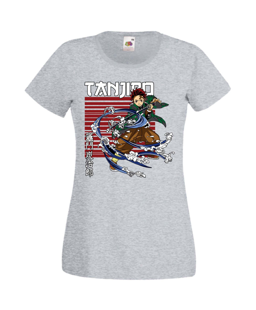 Дамска Тениска Anime Manga Demon Slayer Tanjiro Kamado 02 Дамска Тениска Anime Manga Demon Slayer Tanjiro Kamado 02