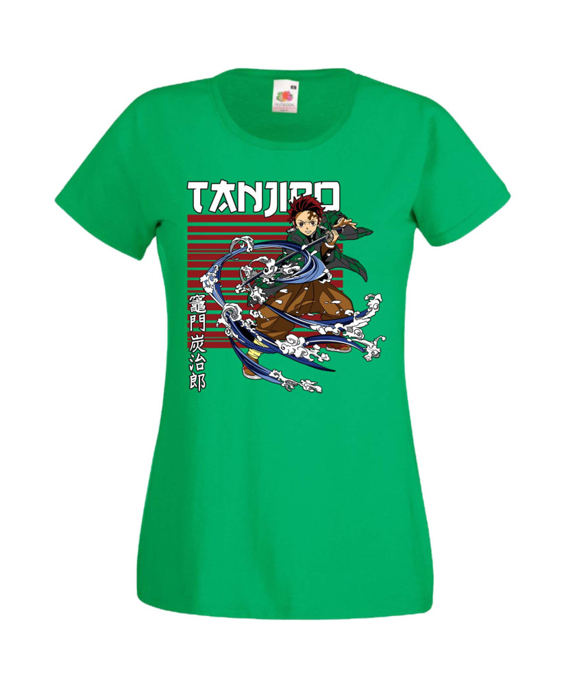 Дамска Тениска Anime Manga Demon Slayer Tanjiro Kamado 02 Дамска Тениска Anime Manga Demon Slayer Tanjiro Kamado 02