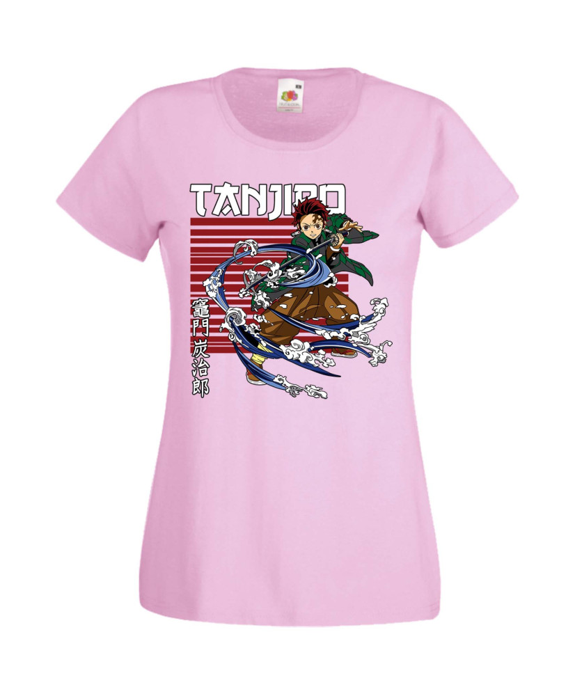Дамска Тениска Anime Manga Demon Slayer Tanjiro Kamado 02 Дамска Тениска Anime Manga Demon Slayer Tanjiro Kamado 02