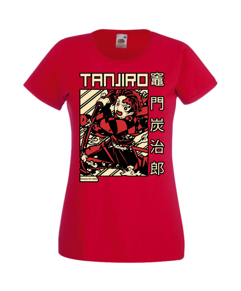 Дамска Тениска Anime Manga Demon Slayer Tanjiro Kamado 03 Дамска Тениска Anime Manga Demon Slayer Tanjiro Kamado 03