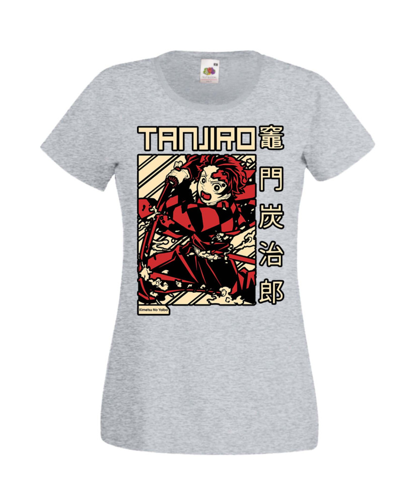 Дамска Тениска Anime Manga Demon Slayer Tanjiro Kamado 03 Дамска Тениска Anime Manga Demon Slayer Tanjiro Kamado 03