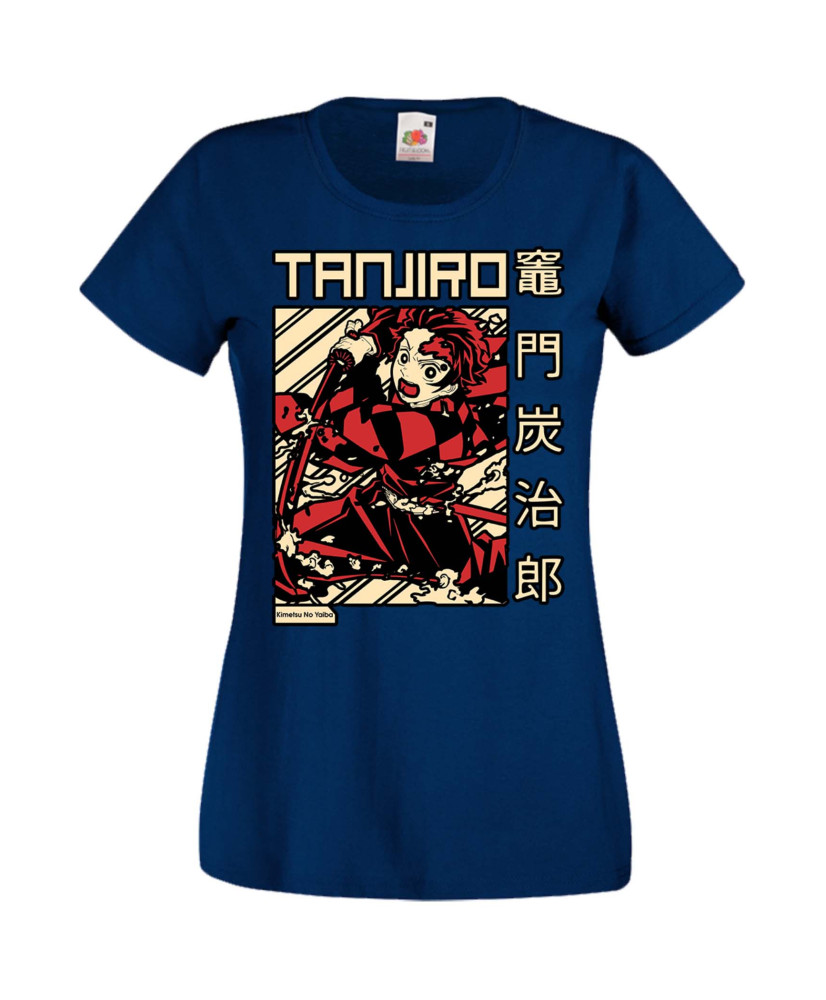 Дамска Тениска Anime Manga Demon Slayer Tanjiro Kamado 03 Дамска Тениска Anime Manga Demon Slayer Tanjiro Kamado 03