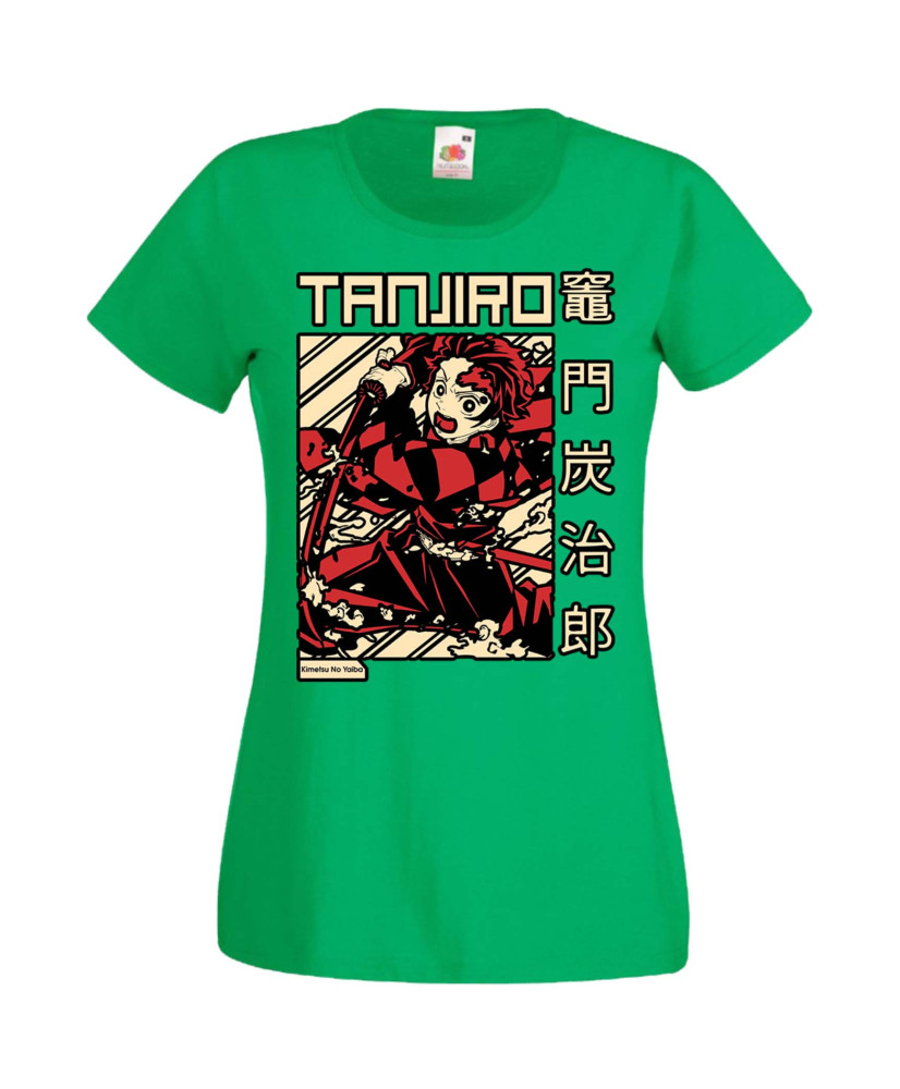 Дамска Тениска Anime Manga Demon Slayer Tanjiro Kamado 03 Дамска Тениска Anime Manga Demon Slayer Tanjiro Kamado 03