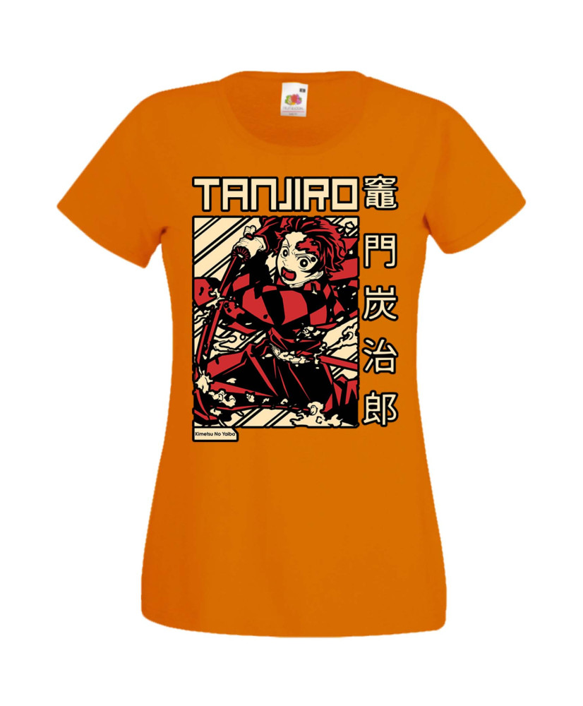 Дамска Тениска Anime Manga Demon Slayer Tanjiro Kamado 03 Дамска Тениска Anime Manga Demon Slayer Tanjiro Kamado 03