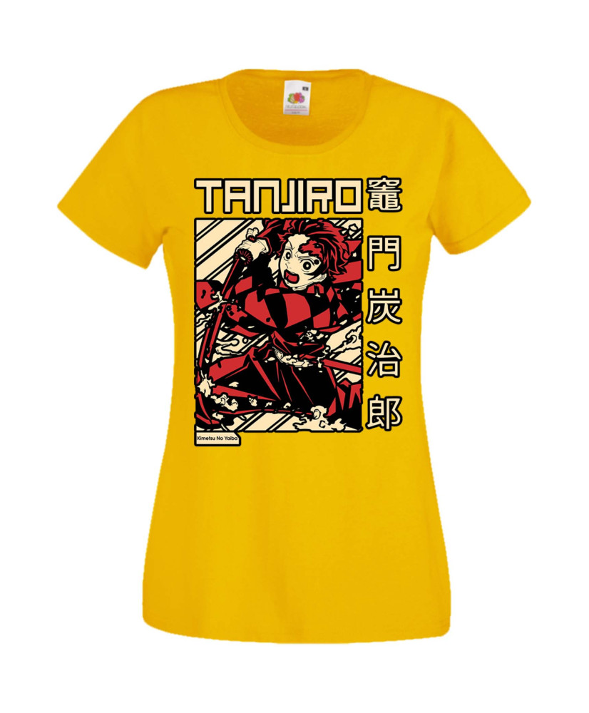Дамска Тениска Anime Manga Demon Slayer Tanjiro Kamado 03 Дамска Тениска Anime Manga Demon Slayer Tanjiro Kamado 03