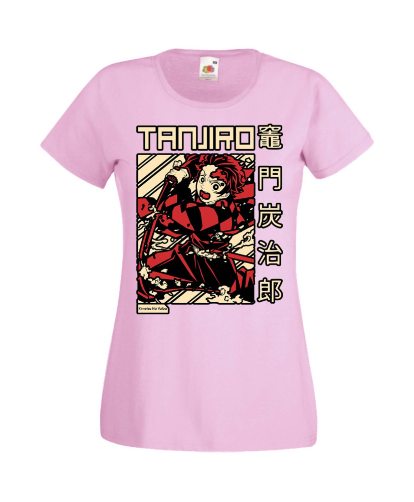 Дамска Тениска Anime Manga Demon Slayer Tanjiro Kamado 03 Дамска Тениска Anime Manga Demon Slayer Tanjiro Kamado 03