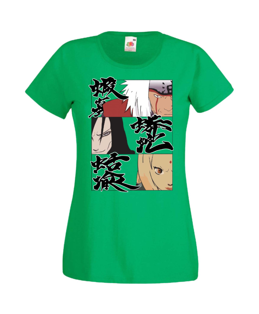Дамска Тениска Anime Manga Naruto Legendary Sannin Дамска Тениска Anime Manga Naruto Legendary Sannin