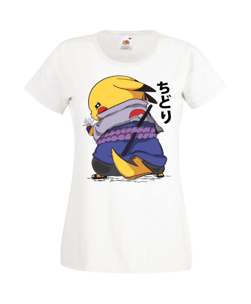 Дамска Тениска Anime Manga Naruto Pikachu Sasuke Дамска Тениска Anime Manga Naruto Pikachu Sasuke