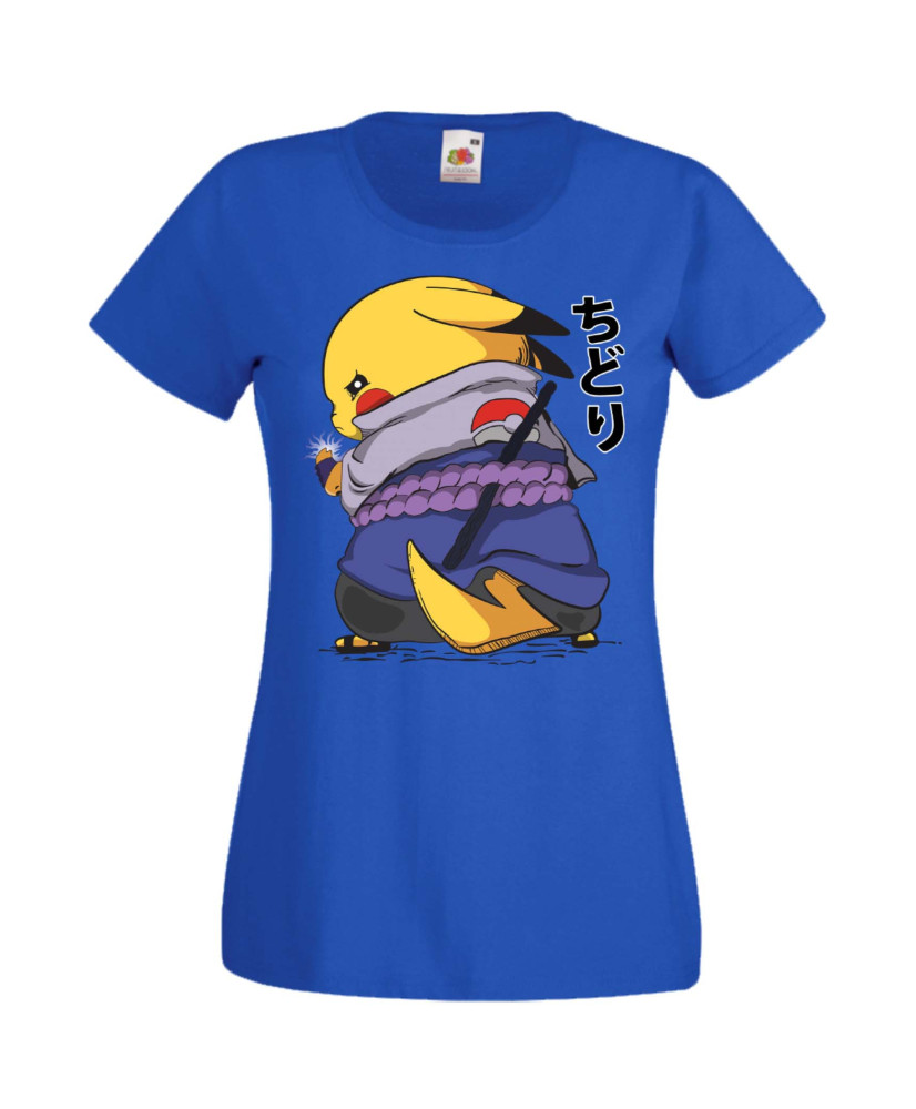 Дамска Тениска Anime Manga Naruto Pikachu Sasuke Дамска Тениска Anime Manga Naruto Pikachu Sasuke