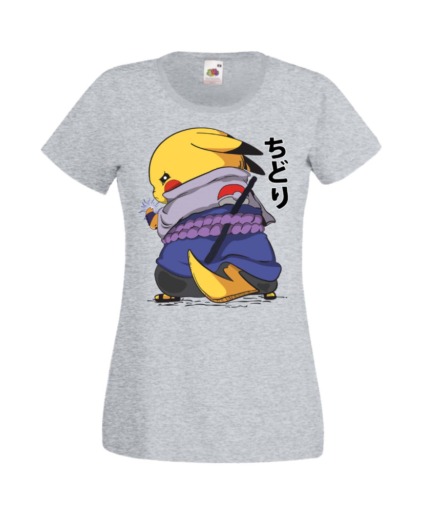 Дамска Тениска Anime Manga Naruto Pikachu Sasuke Дамска Тениска Anime Manga Naruto Pikachu Sasuke