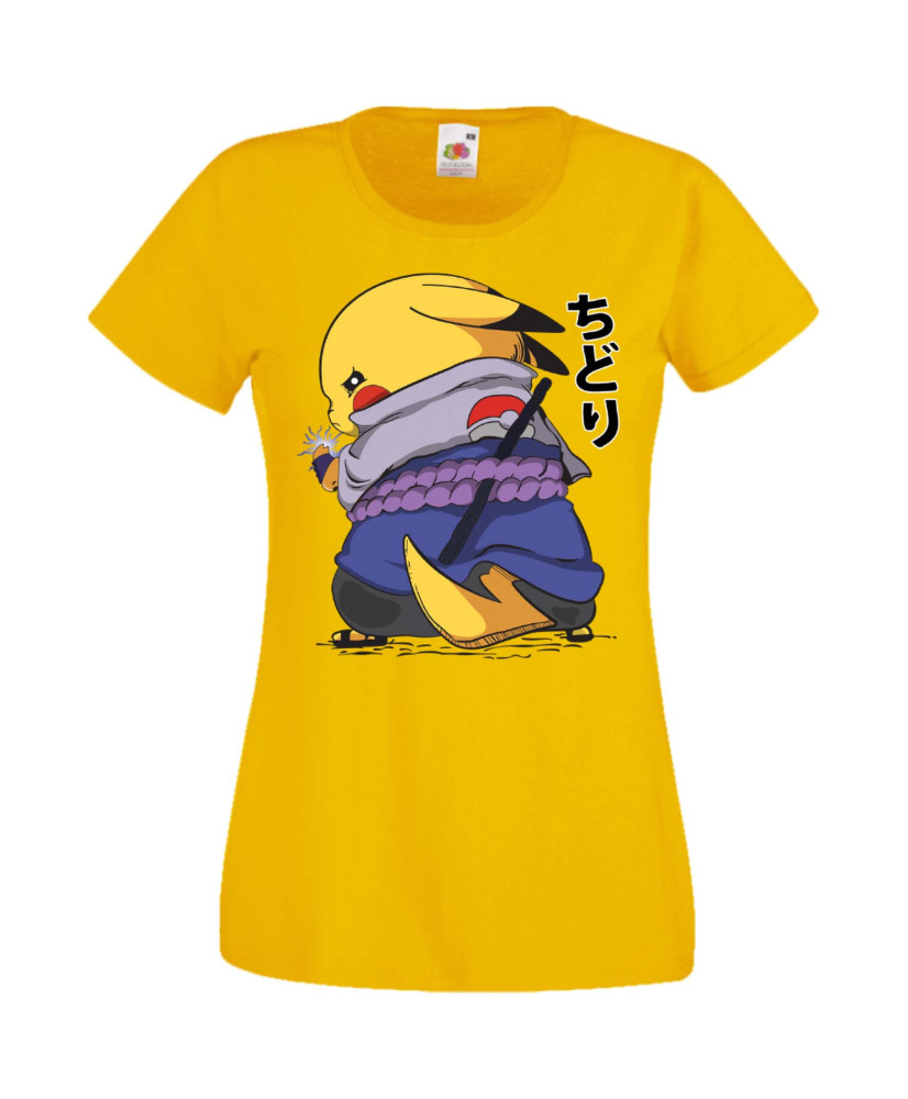 Дамска Тениска Anime Manga Naruto Pikachu Sasuke Дамска Тениска Anime Manga Naruto Pikachu Sasuke