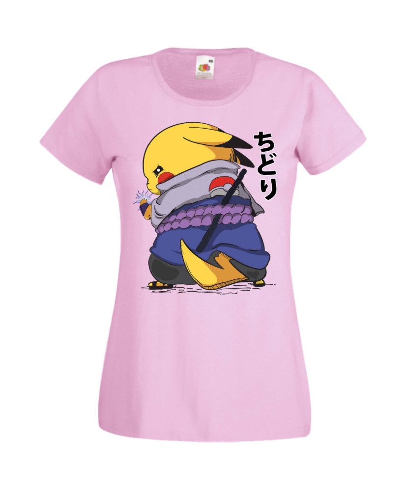 Дамска Тениска Anime Manga Naruto Pikachu Sasuke Дамска Тениска Anime Manga Naruto Pikachu Sasuke