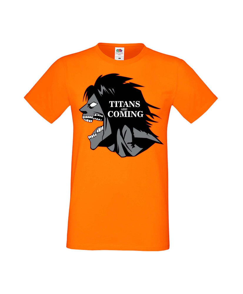 Мъжка Тениска Anime Manga Attack On Titan Titans Are Comings Мъжка Тениска Anime Manga Attack On Titan Titans Are Comings