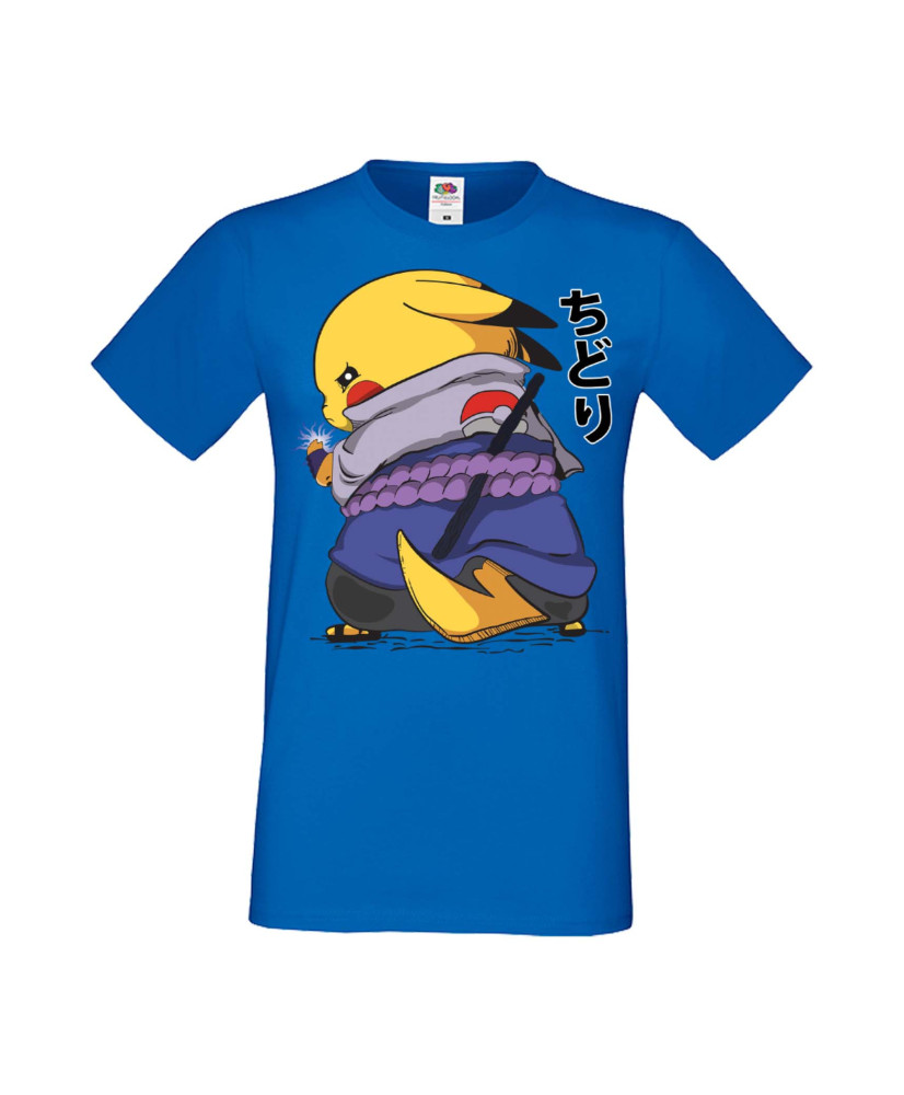 Мъжка Тениска Anime Manga Naruto Pikachu Sasuke Мъжка Тениска Anime Manga Naruto Pikachu Sasuke