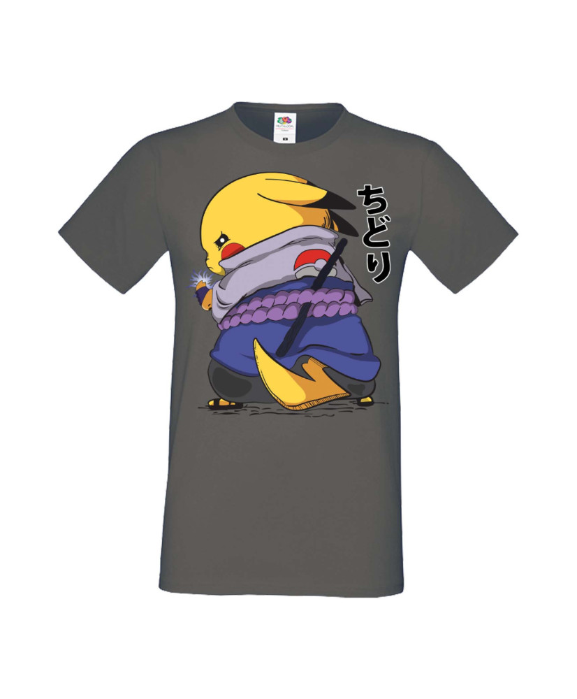 Мъжка Тениска Anime Manga Naruto Pikachu Sasuke Мъжка Тениска Anime Manga Naruto Pikachu Sasuke