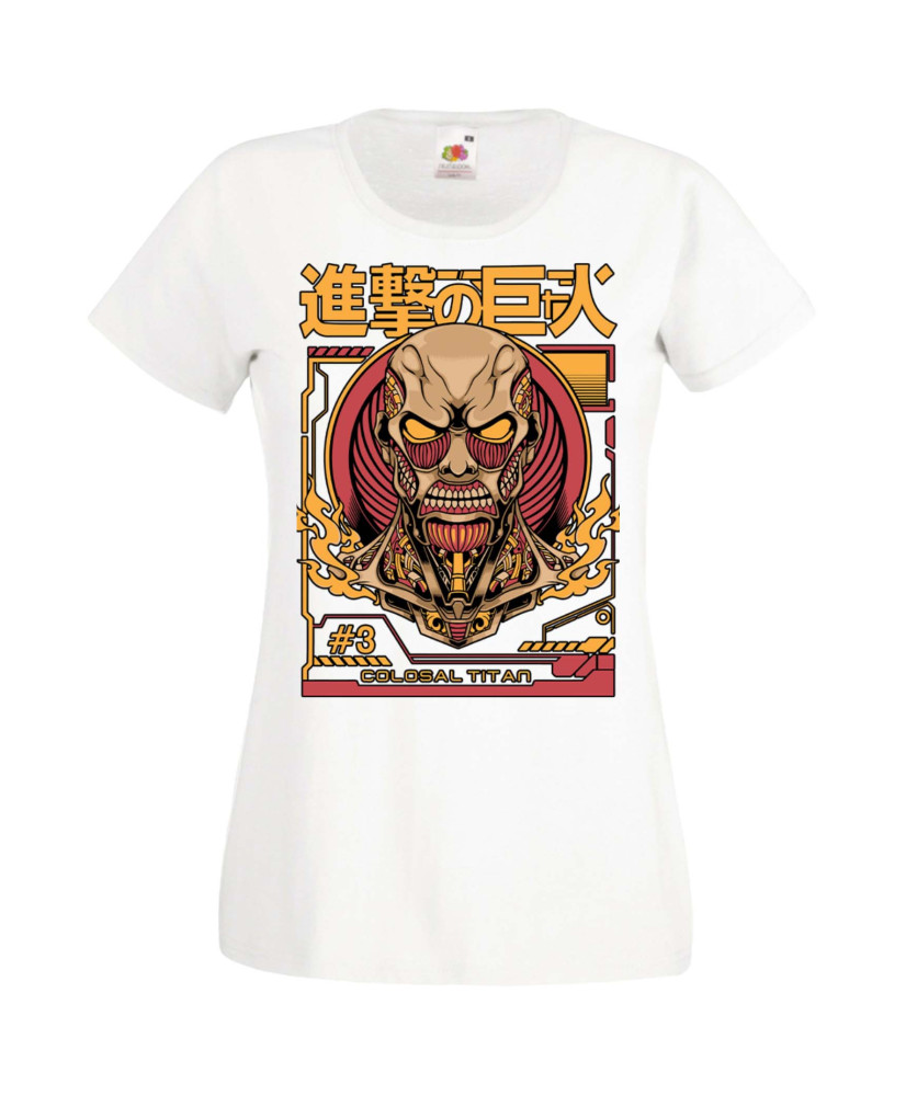 Дамска Тениска Manga Anime Attack On Titan Colosal Titan