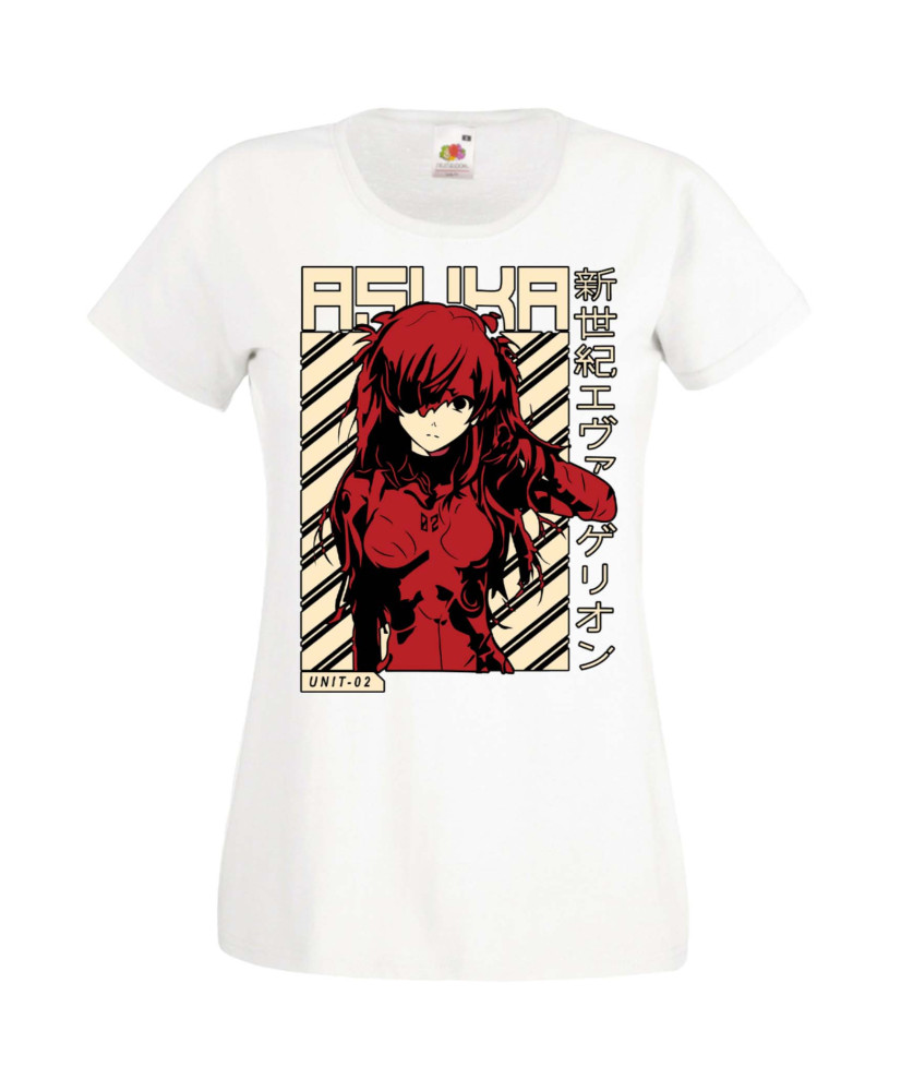 Дамска Тениска Manga Anime Neon Genesis Evangelion Asuka Дамска Тениска Manga Anime Neon Genesis Evangelion Asuka