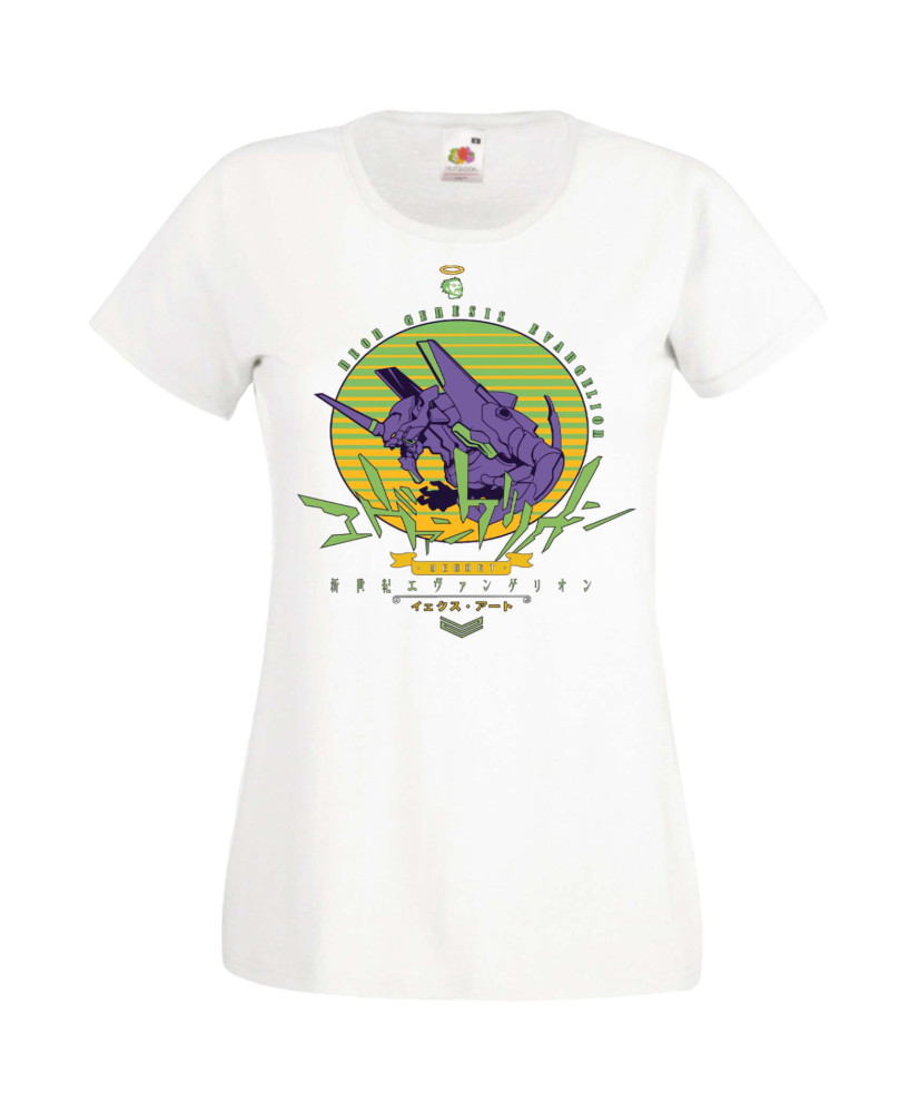 Дамска Тениска Manga Anime Neon Genesis Evangelion Eva Unit 01 Дамска Тениска Manga Anime Neon Genesis Evangelion Eva Unit 01