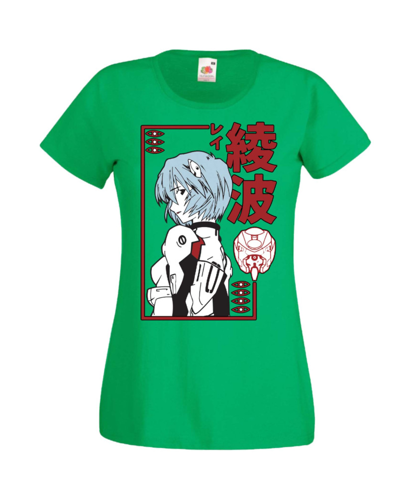 Дамска Тениска Manga Anime Neon Genesis Evangelion Rei Ayanami Дамска Тениска Manga Anime Neon Genesis Evangelion Rei Ayanami