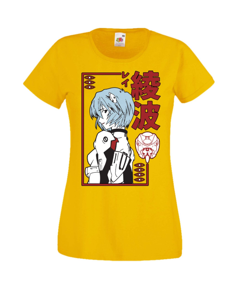 Дамска Тениска Manga Anime Neon Genesis Evangelion Rei Ayanami Дамска Тениска Manga Anime Neon Genesis Evangelion Rei Ayanami
