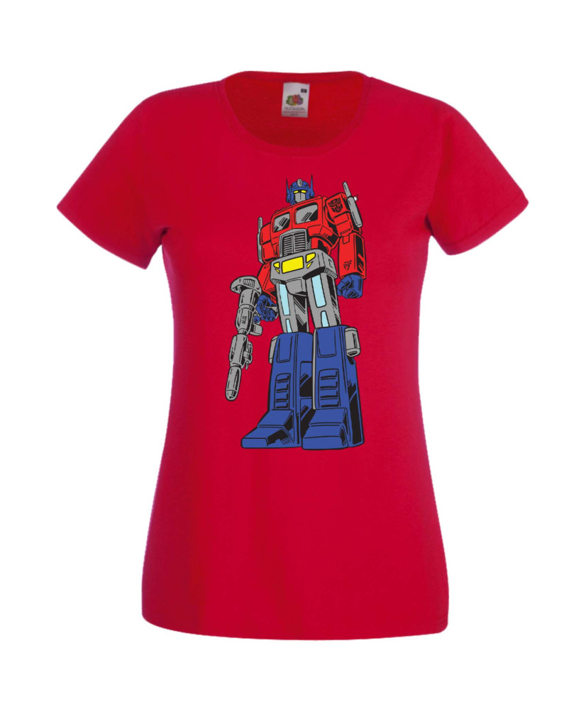 Дамска Тениска Manga Anime Transformers Optimus Prime 01