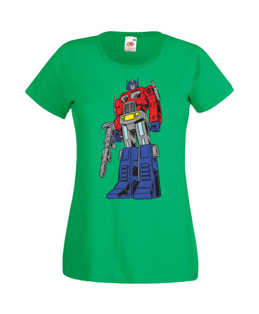 Дамска Тениска Manga Anime Transformers Optimus Prime 01