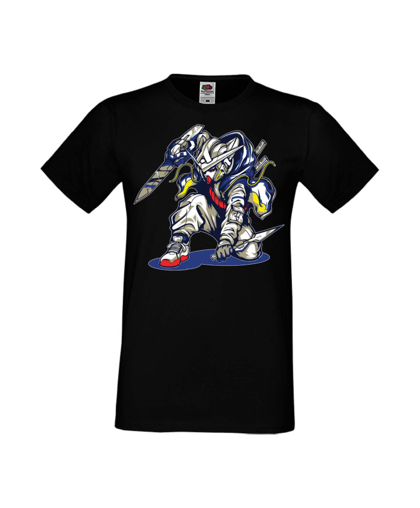Мъжка Тениска Manga Anime Ninja Robot Mech