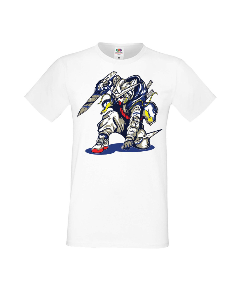 Мъжка Тениска Manga Anime Ninja Robot Mech