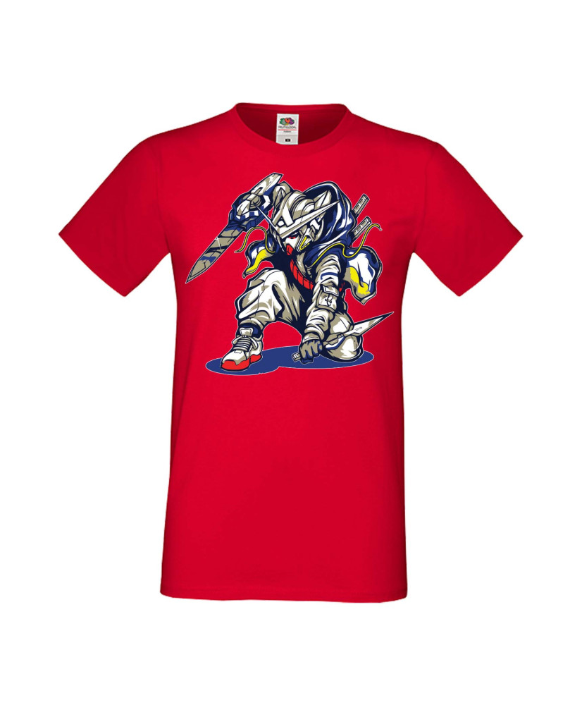 Мъжка Тениска Manga Anime Ninja Robot Mech