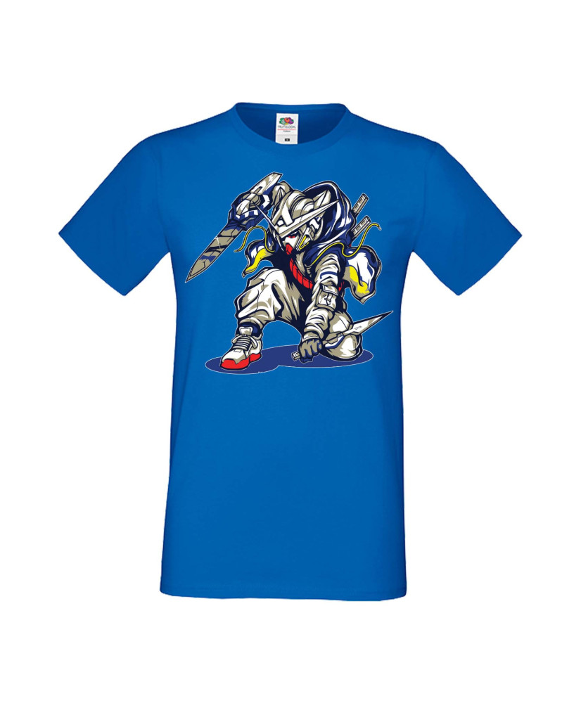 Мъжка Тениска Manga Anime Ninja Robot Mech