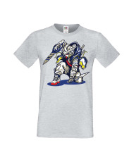 Мъжка Тениска Manga Anime Ninja Robot Mech